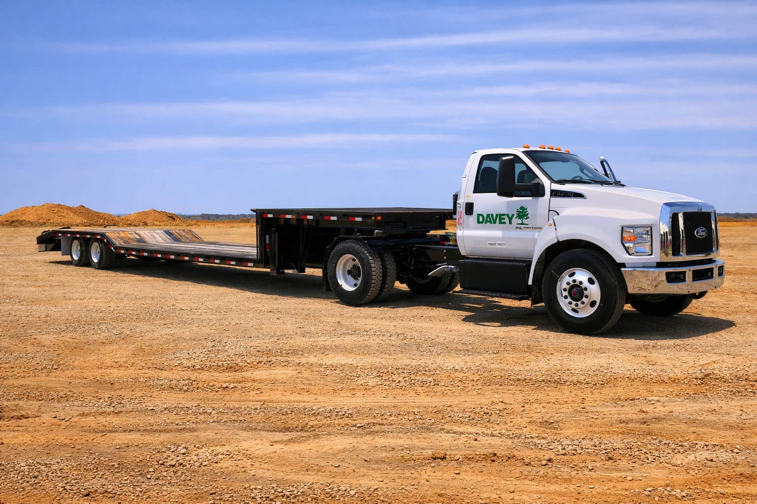 Gooseneck Trailer on gravel